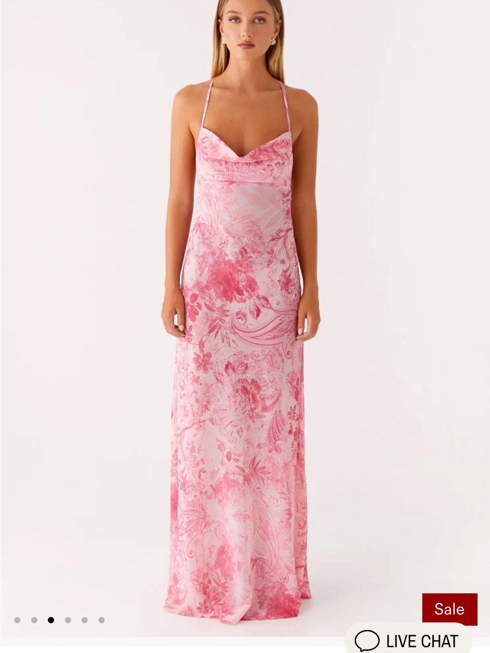 Peppermayo Pink Floral Slip Maxi Dress